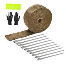 Exhaust Heat Wrap Roll 2" x 16' Titanium Fiberglass Heat Shield Tape 1 Rolls