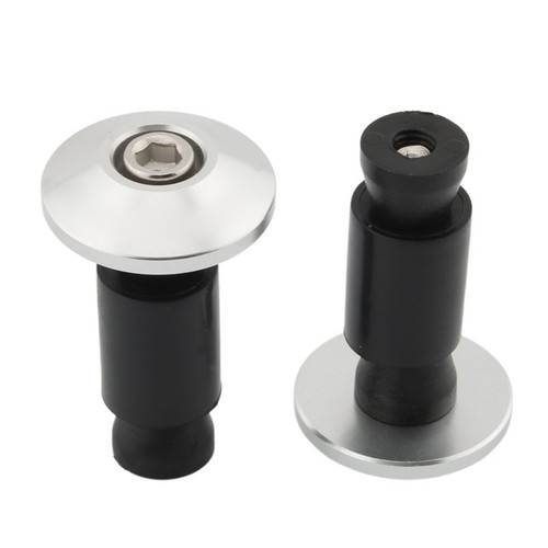 Silber 2x Dirt Bike 7/8 ''22 MM Griff Bar End Lenker Griffe Kappe Stecker Slider - Picture 11 of 13