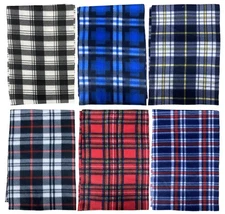 Yacht & Smith Warm Fleece Knit Winter Neck Scarfs, Unisex (6 PACK FLEECE PLAID)