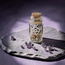 Witches Magical Mini Spell Bottle/Talisman For Protection