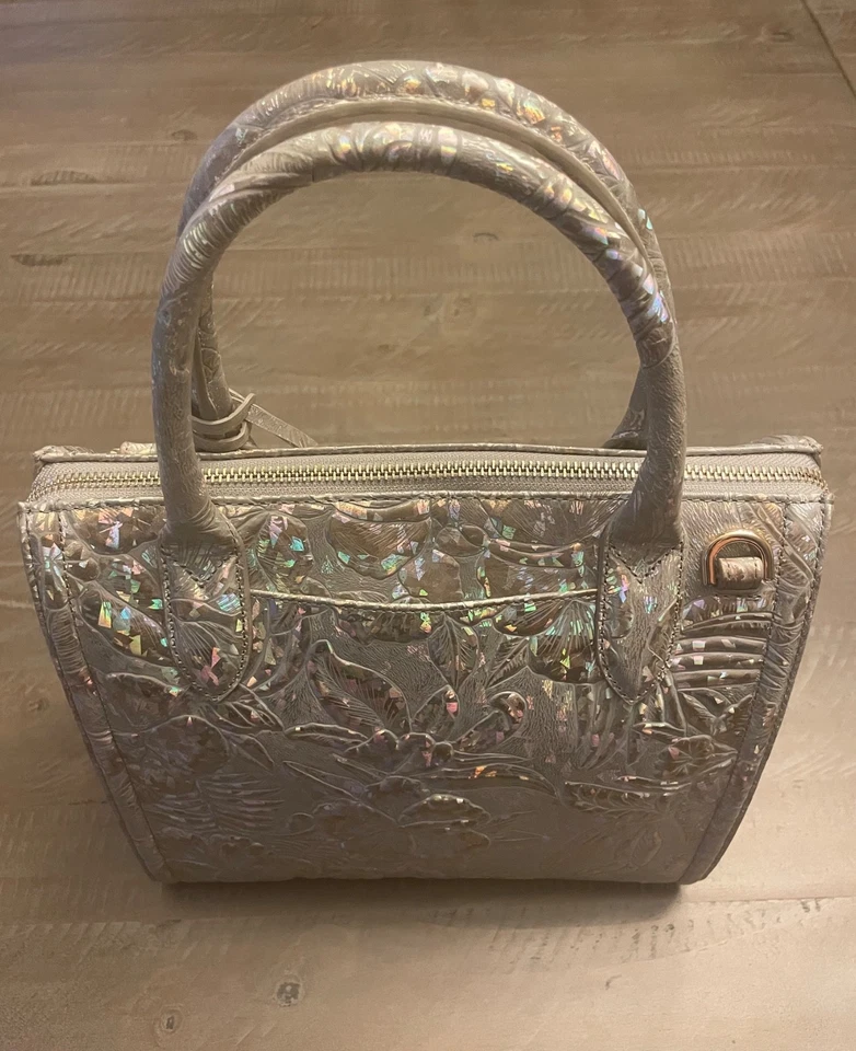 Brahmin Caroline Honey Brown Sonic Leather Satchel W/ Matching Wallet BRAND NEW - Image 2 of 4