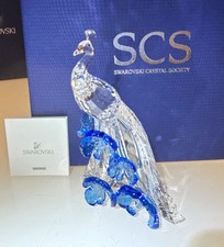 SWAROVSKI Crystal 2015 SCS WHITE PEACOCK 5063695 MEMBERS EXCLUSIVE with Box COA