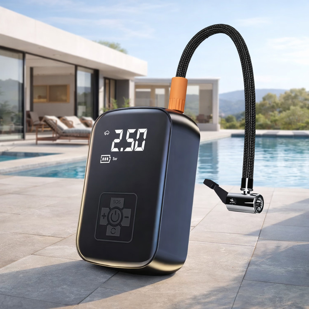 Compresor de aire eléctrico inalámbrico - inflador para coche, moto, bicicleta