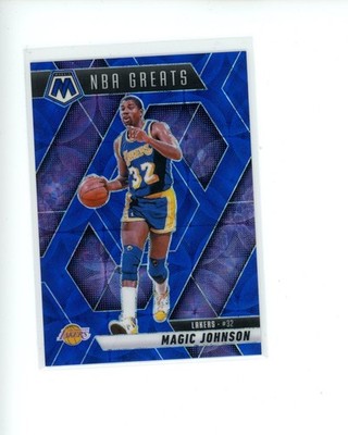 2024-25 Panini Mosaic Blue International NBA Greats #296 Magic Johnson #d 24/35
