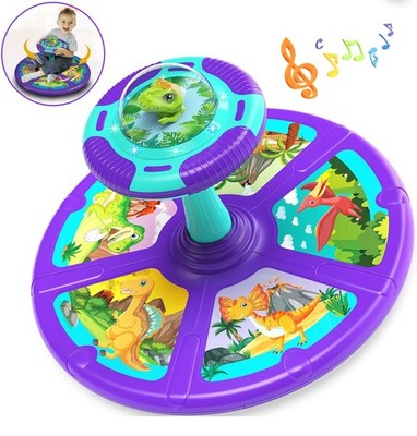 Richgv Dinosaur Sit and Spin Toys 360° Sit Spinner Lights Music 18mo+ *Read*