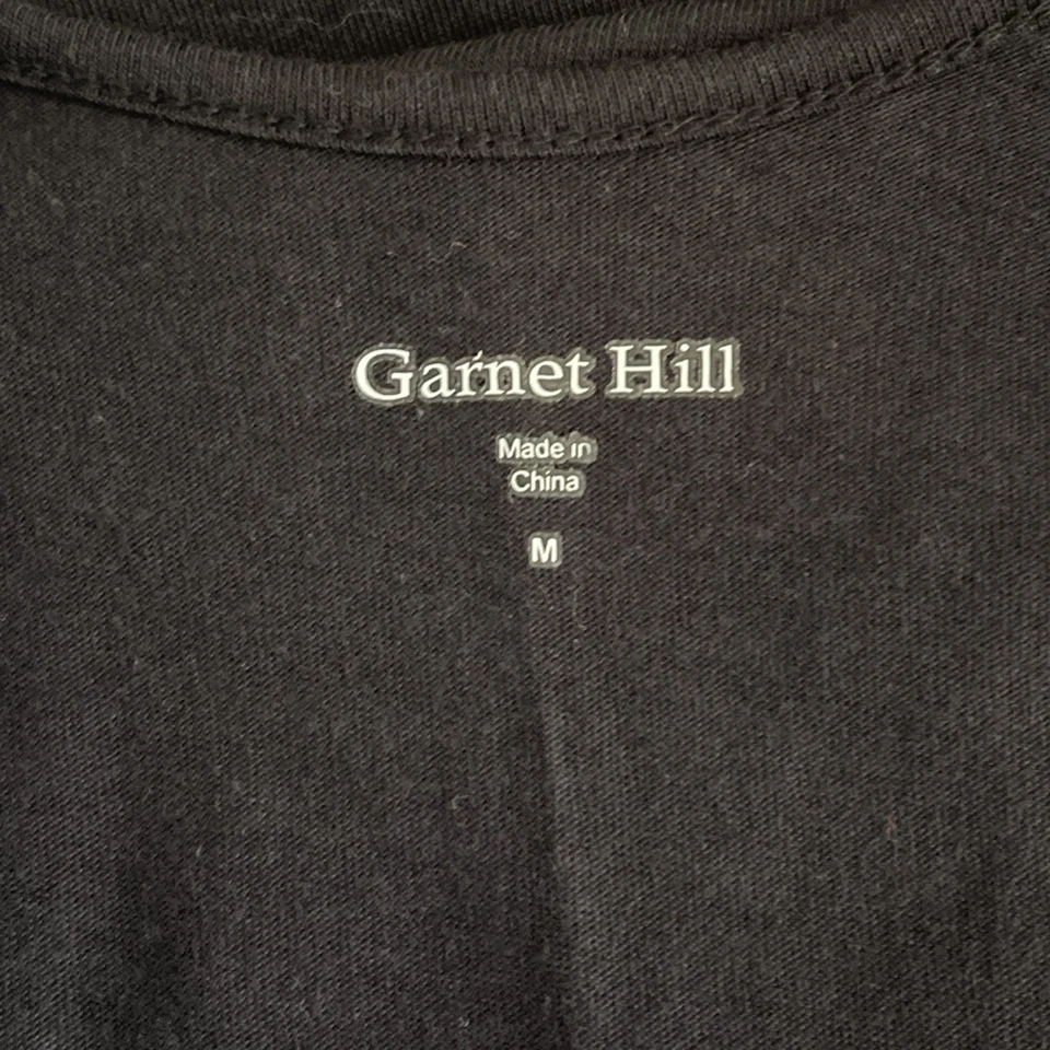 Top de mujer Garnet Hill M negro sin mangas lentejuelas algodón mezcla modal fiesta Foto 4 de 4