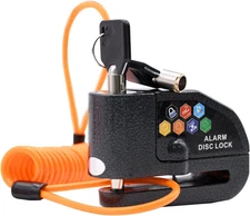 Candado Para Bicicleta Moto Motocicleta Con Alarma Bloqueo De Disco