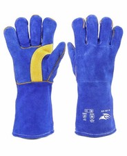 Perf - Capella - Reinforced Aramid Welders Gauntlets Work Safety Gloves - Blue