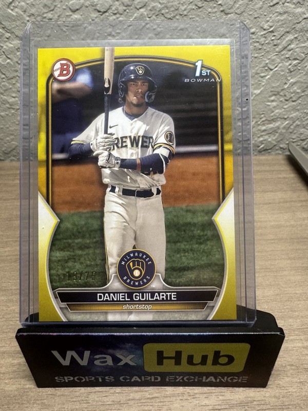 2023 Bowman Prospects Yellow 19/75 Daniel Guilarte #BP-21 e6p