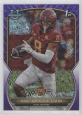 2022 Bowman U Chrome Purple Mini-Diamond Refractor 75/399 Xavier Hutchinson he0