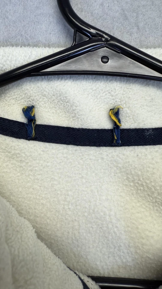 Chaqueta polar Polo Ralph Lauren para hombre mediana blanca bloque de color bolsillos con cremallera completa Foto 3 de 4