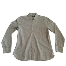 John Varvatos Men's Size 16.5 34/35 Slim Fit Button Up Long Sleeve Check Shirt