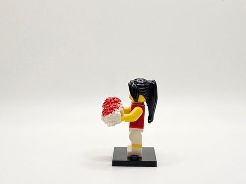 LEGO minifigura Red Cheerleader col08-13 CMF Serie 8 pom pom A falda - Imagen 4 de 4