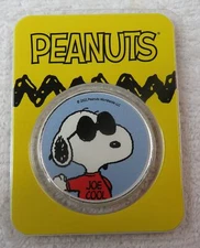 2021 Peanuts Worldwide Snoopy Joe Cool 1 ounce Fine Silver Round