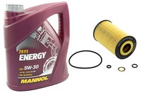MotoröL Set ÖLfilter SH424P 5W30 5 Liter FüR Bmw 3Er Compact Z3 Roadster Coupe