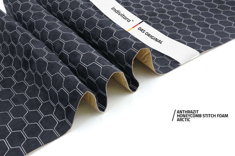 indivitara® Premium Stitch Foam Mikrofaserstoff selbstklebend dehnbar kaschiert - Bild 4 von 4