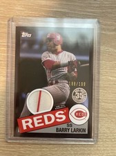 BARRY LARKIN 2020 TOPPS 1985 Relic BLACK /199 HOF Pinstripe Cincinnati Reds