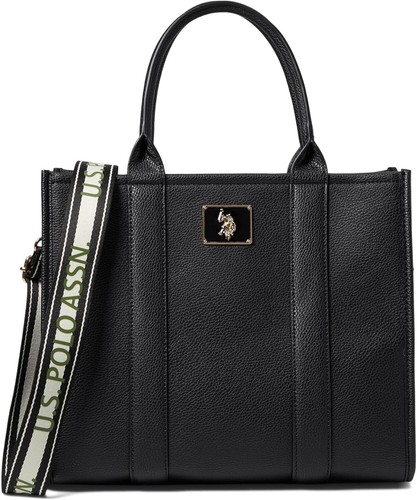 U.S. Polo Assn. Cartera Grande Oliva y Negra Nueva - Imagen 10 de 11