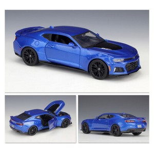 Maisto-1-24-Scale-2017-Blue-Chevy-Chevrolet-Camaro-ZL1-Muscle-Car-Diecast-Model