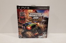 Monster Jam Path of Destruction Sony PlayStation 3 PS3 Comes w/ Wheel & stickers