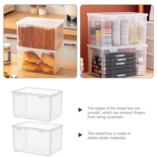 Caja de almacenamiento de pan tipo abatible de 2 piezas para refrigerador - Imagen 7 de 12