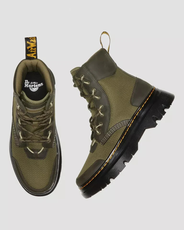 Dr.Martens ドクターマーチン　 トレッキング　TARIK OLIVE Dr. Martens Tarik TG Toe Guard Lace Up Combat Utility Boots