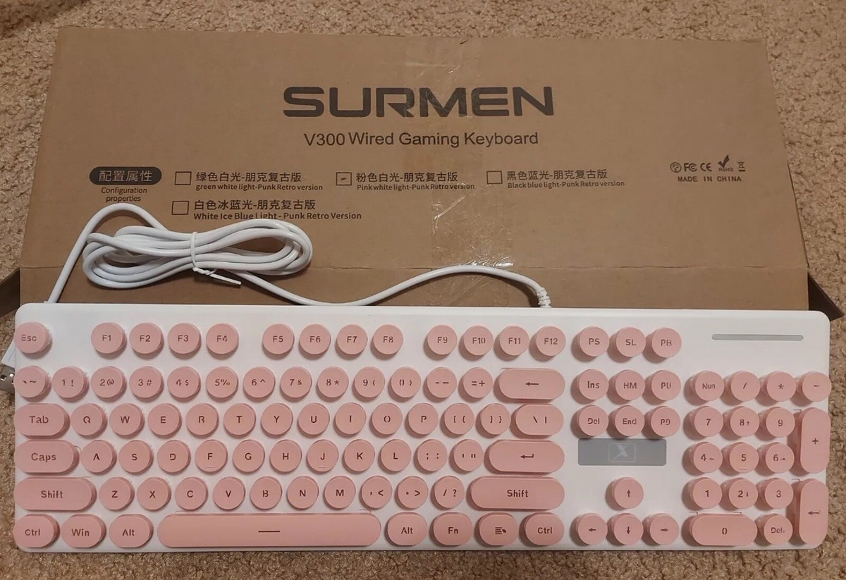 アキュレート Valiant 500NL（左ハンドル） ピンク Surmen V300 Wired Gaming Keyboard Pink | eBay
