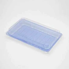 400sets 8.7*5.6*1.8 in Heavy Duty Blue/Black/Sakura PET Sushi Trays with Lids