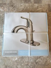 OakBrook Pacifica Brushed Nickel Single Handle Lavatory Pop-Up Faucet 4 in.