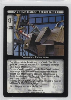 1996-98 Battletech CCG Inferno Missile Retrofit 2s8