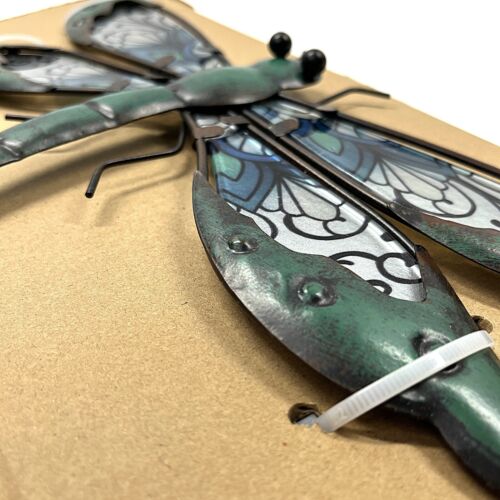 Liffy Metal Dragonfly Wall Decor Handcrafted Art Indoors or Outdoors 14" Long - Picture 7 of 9