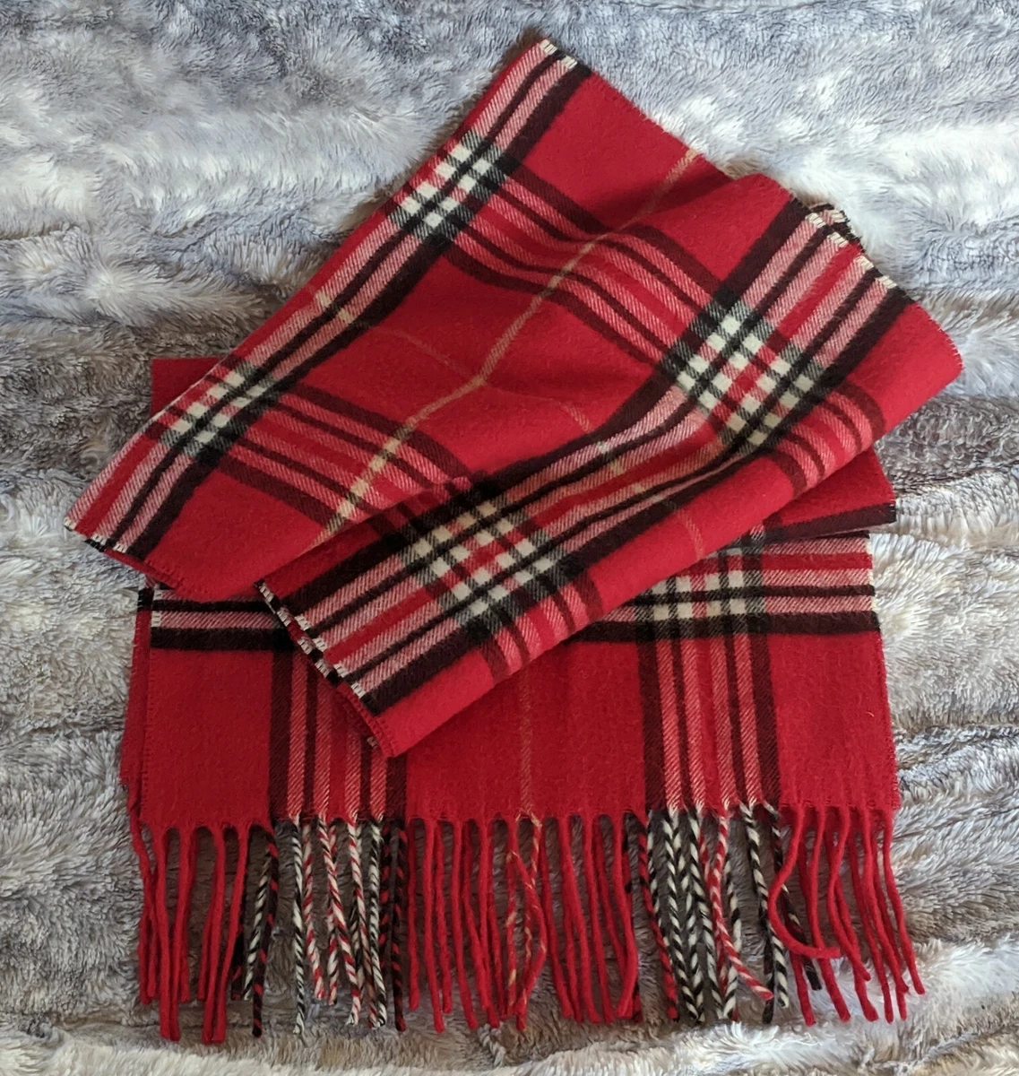 Red plaid scarf womens sale
