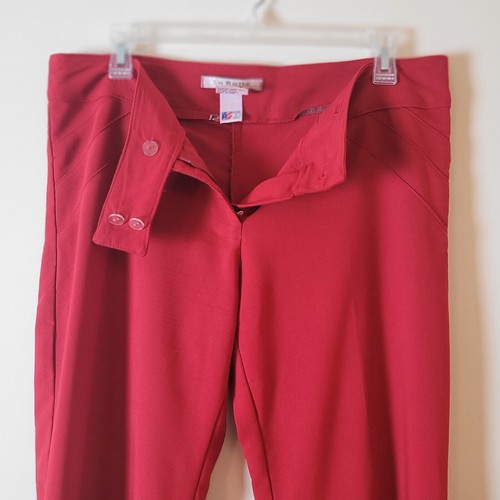 Pantalone vintage La Belle donna 9 rosso svasato retrò anni 70, 90, disco classico 56110 M - Foto 5 di 24