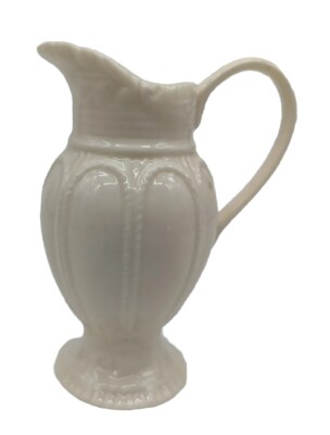 Vintage Thatcham Creamware Ivory Creamer Pitcher Porcelain Small 5'' Beaded Arch