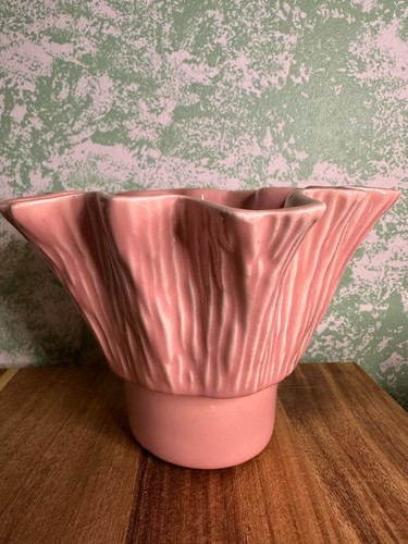 Vintage Miramar of California Pink Abstract Ceramic Vase MCM #262 - Picture 2 of 5