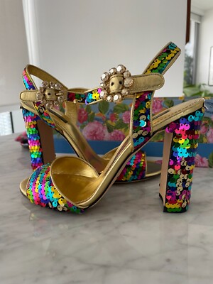 Y2K D&G DOLCE&GABBANA スパンコール ヒール ミニT Y2K D&G