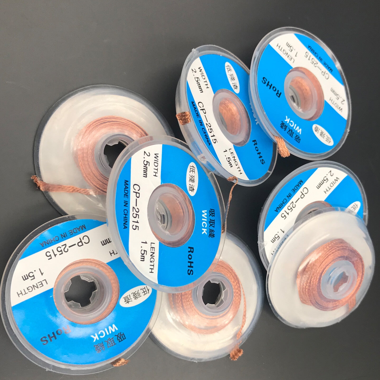 8pcs New Solder Wicks NoClean Solder Braided Wicks Desoldering Wicks