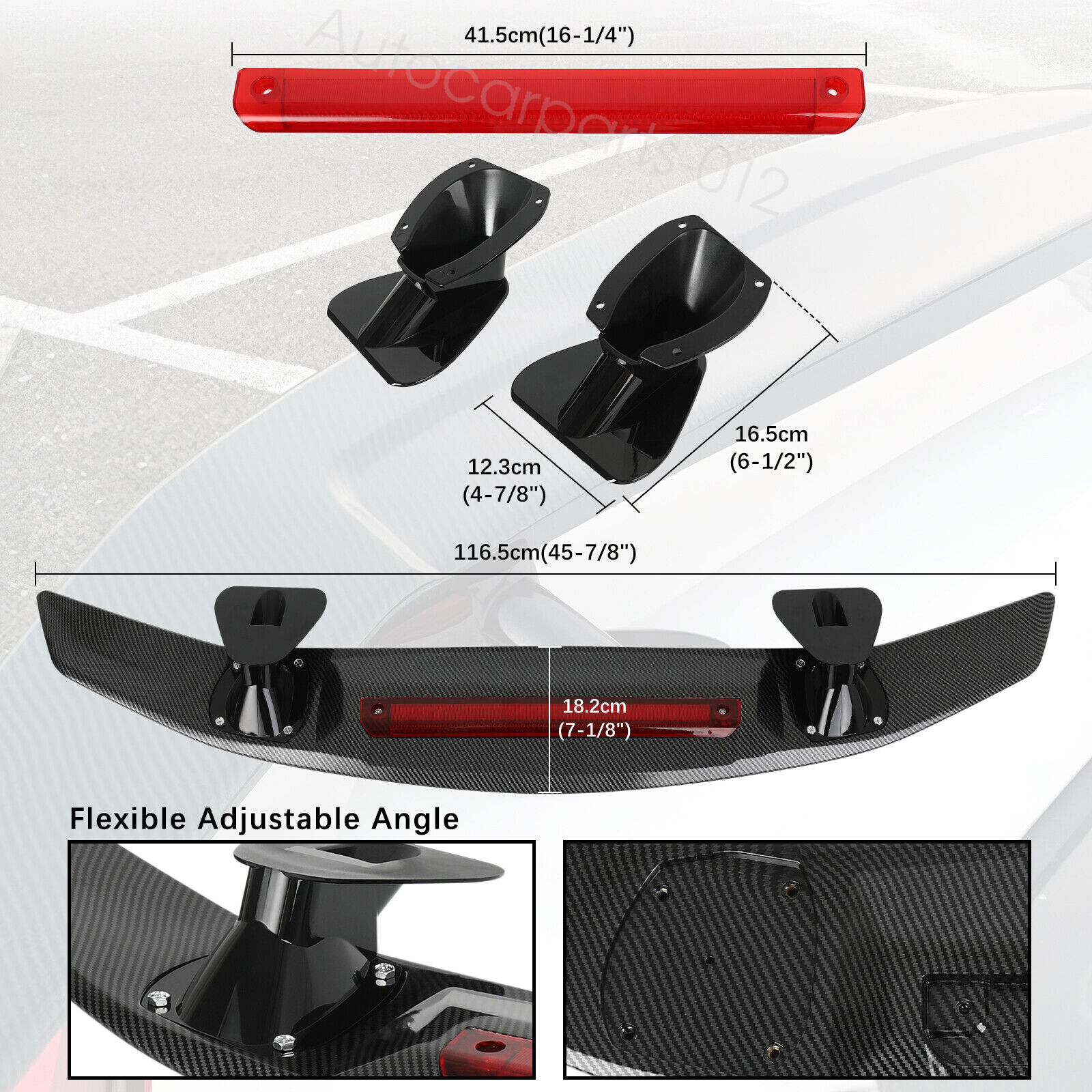 Sl55 Rear Spoiler 46'' Rear Trunk Spoiler GT Style Carbon Style For Mercedes Benz SL55 ...