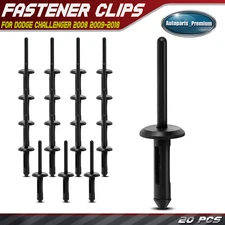 20Pcs 5.16mm Nylon Black Blind Rivets Bumper Clips Retainer for Dodge Challenger