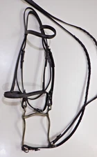 Horse English Bridle w/curb bit marked Siam Steel Silver Star Vintage