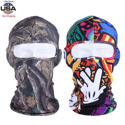 2Pack Balaclava Full Face Cover UV Protection Thin for Men Women Outdoor Sports