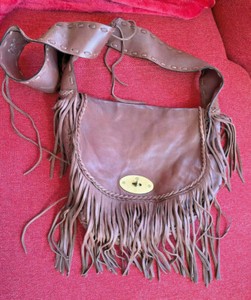 fringe leather purse