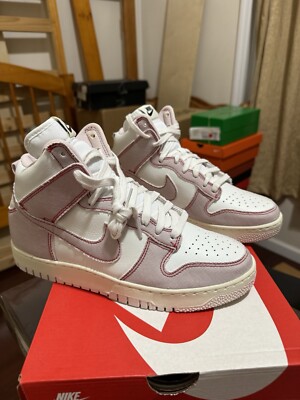 NEW Nike Dunk High 1985 Barely Rose Denim DQ8799-100 Men's Size 8.5
