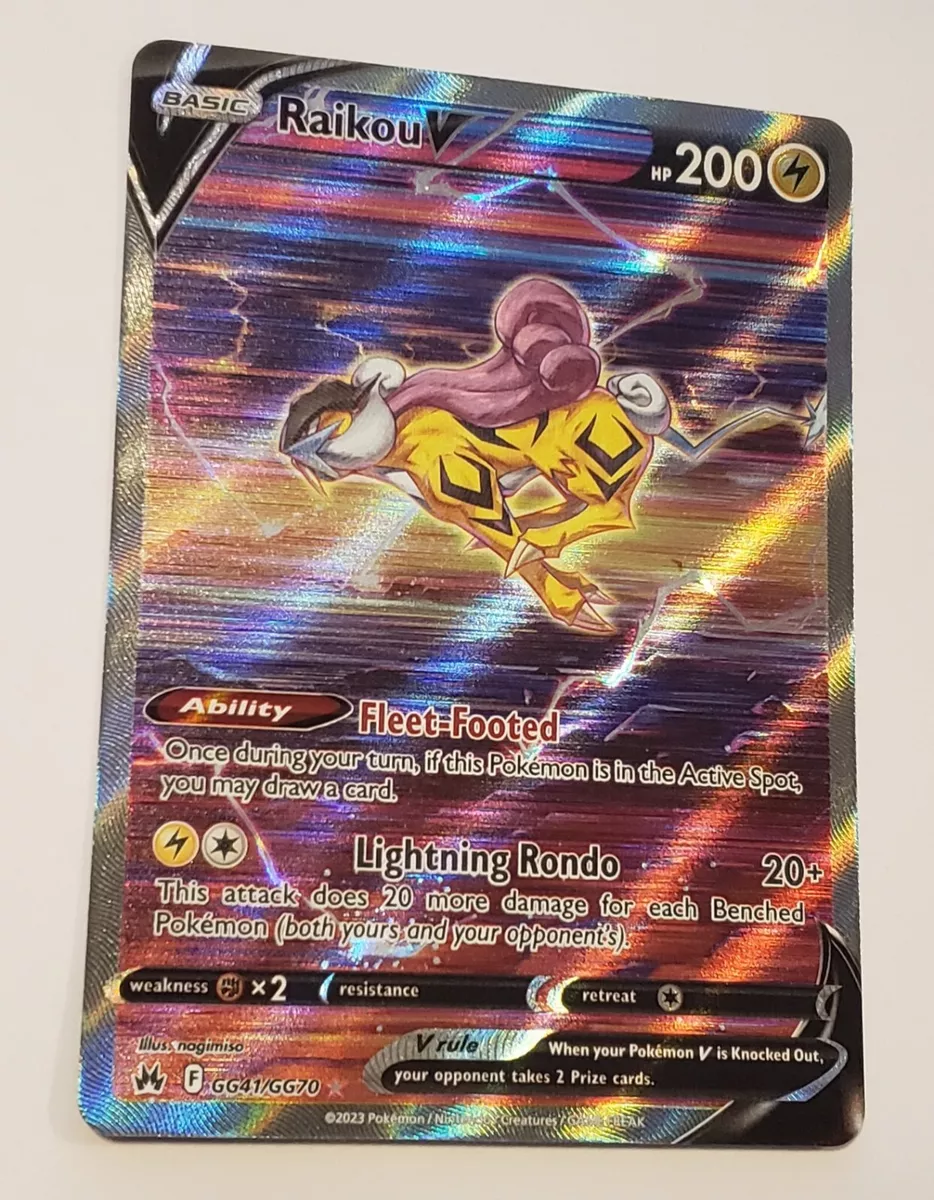 Mavin  Pokémon TCG Raikou V Crown Zenith: Galarian Gallery GG41/GG70 Holo  Ultra Rare