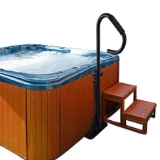 TCFUNDY Hot Tub SPA Handrail with Slide-Under Base Spa Ladder Side Hand Railing