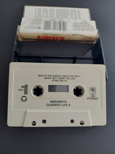Aerosmith CLASSICS LIVE Vintage Audio Cassette Tape Columbia Records 1987 - Picture 5 of 7