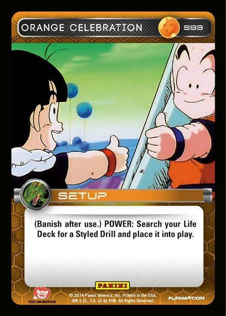 DBZ Dragon Ball Z TCG Card Panini Premiere S93 Orange