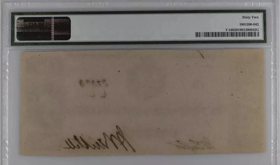 T-54 $2 1862 Confederate States Currency Banknote Civil War Money, PMG MS UNC 62 - Image 2 of 3