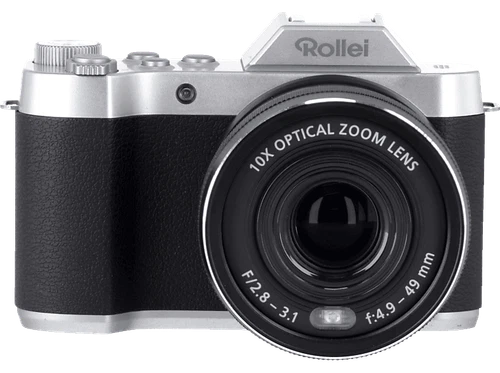 ROLLEI Powerflex 10x Retro Digitalkamera Schwarz/Silber, 10x opt. Zoom NEU OVP