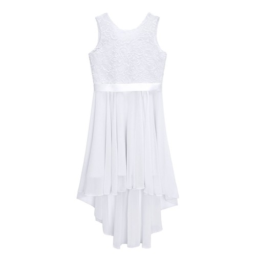 UK Girls Bridesmaid Dresses Lace Chiffon Princess Dress Wedding Party Prom Gowns - Picture 11 of 108